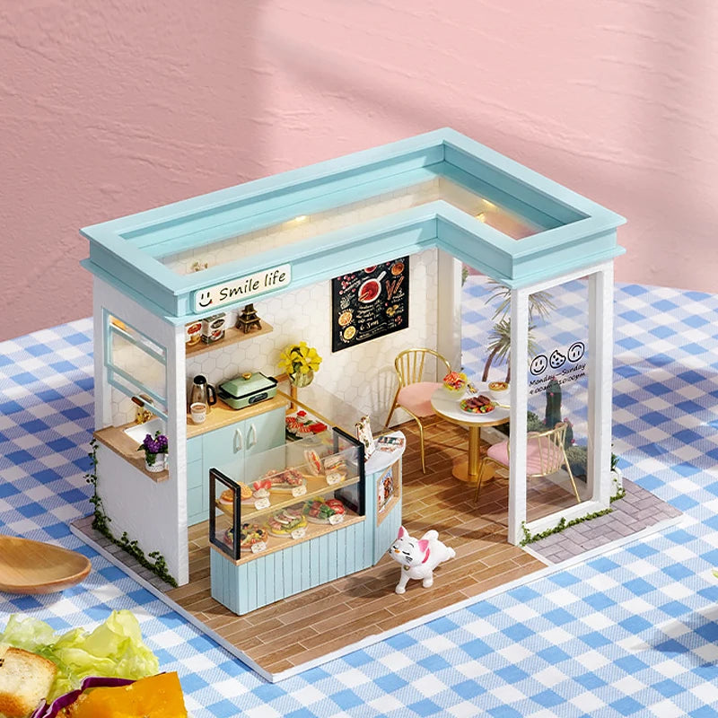Maison de poupée miniature DIY – Puzzle 3D avec meubles, kit déco et jouet