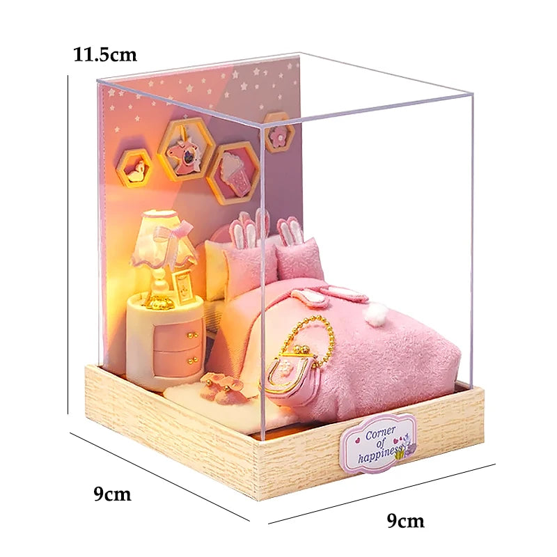 Maison de poupée miniature DIY – Puzzle 3D avec meubles, kit déco et jouet