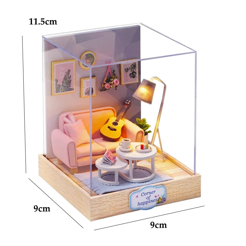 Maison de poupée miniature DIY – Puzzle 3D avec meubles, kit déco et jouet