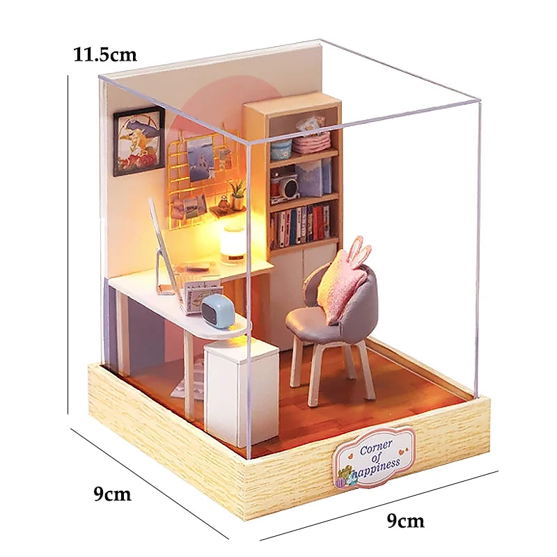 Maison de poupée miniature DIY – Puzzle 3D avec meubles, kit déco et jouet