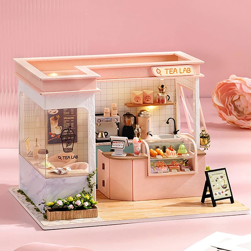 Maison de poupée miniature DIY – Puzzle 3D avec meubles, kit déco et jouet