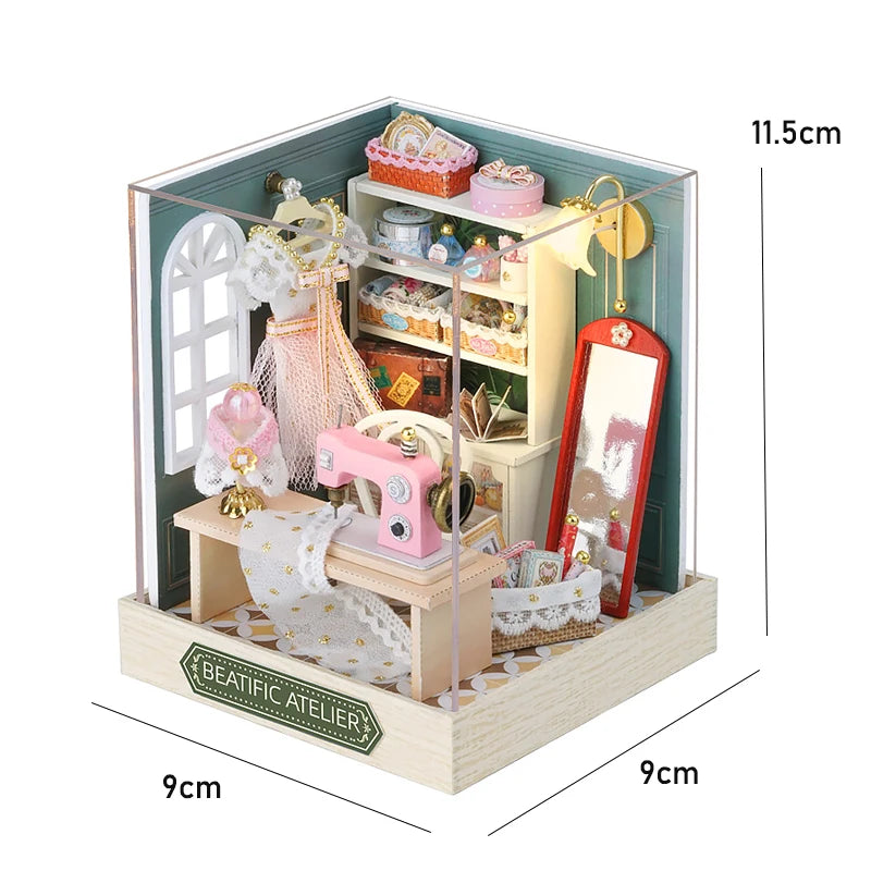 Maison de poupée miniature DIY – Puzzle 3D avec meubles, kit déco et jouet