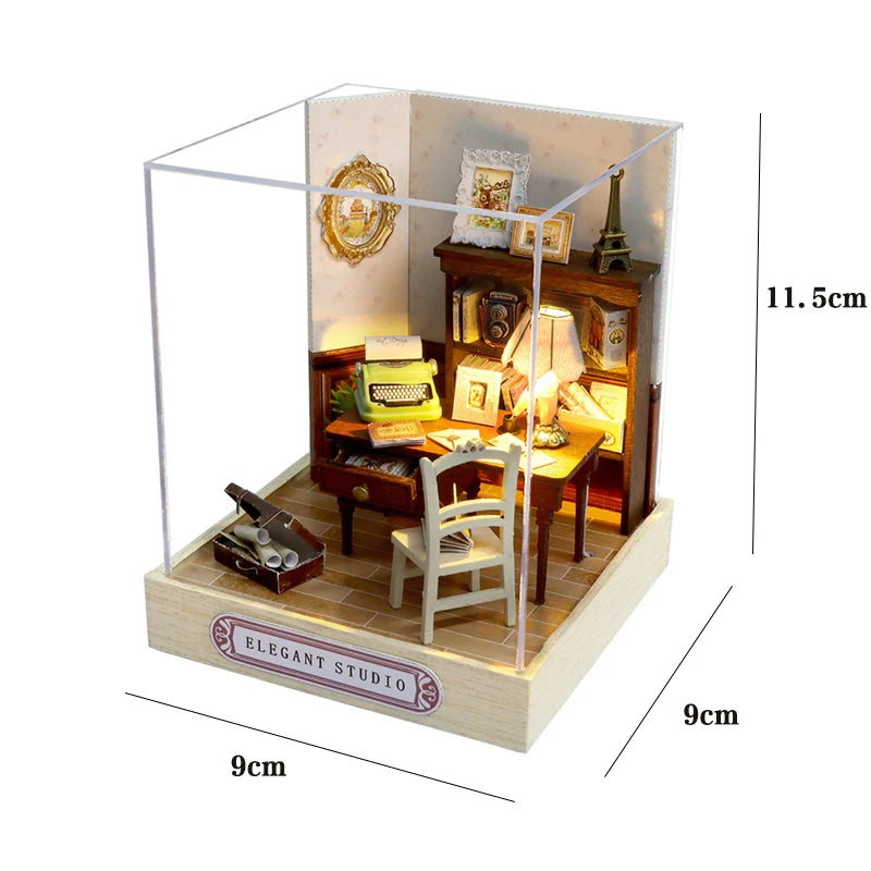 Maison de poupée miniature DIY – Puzzle 3D avec meubles, kit déco et jouet