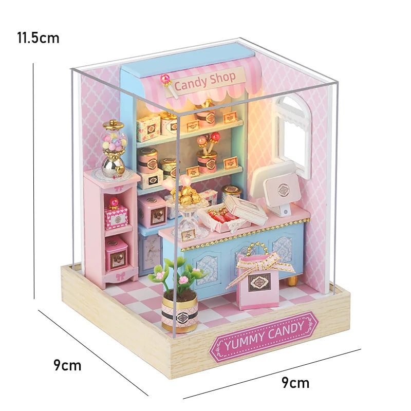 Maison de poupée miniature DIY – Puzzle 3D avec meubles, kit déco et jouet