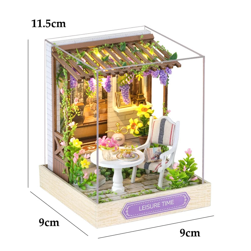 Maison de poupée miniature DIY – Puzzle 3D avec meubles, kit déco et jouet